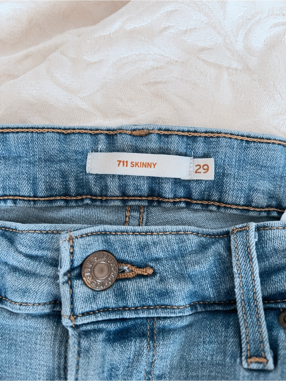 Levi's 711 Skinny Light Blue Denim Jeans